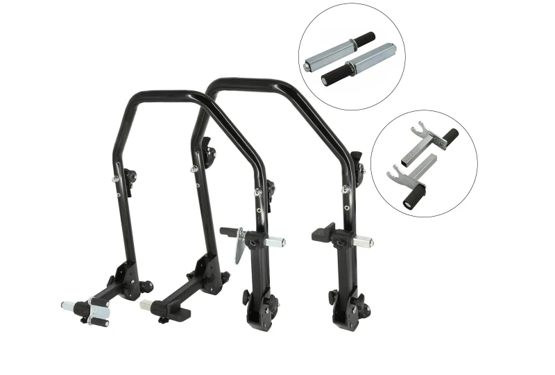 SEFIS D20U foldable mobile motorcycle stand front and rear set Single / 2in1 for a motorcycle