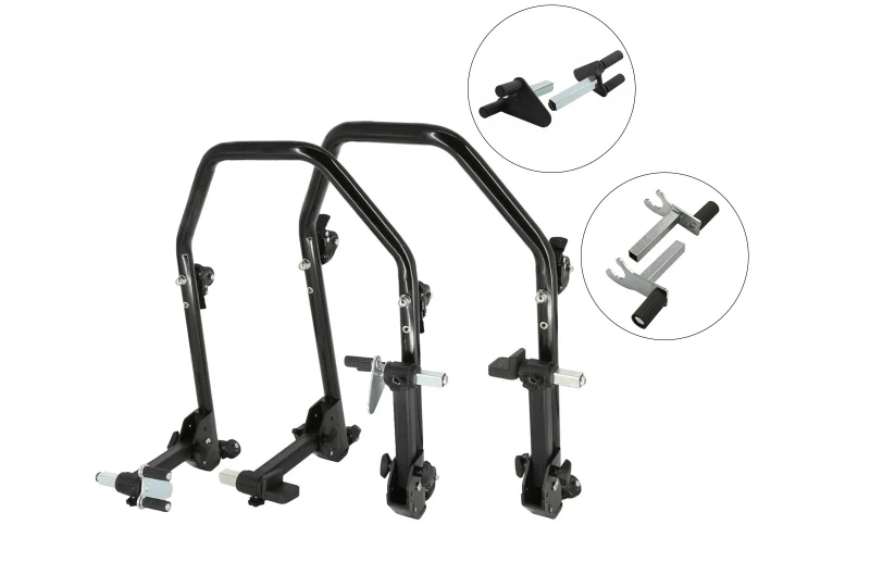 SEFIS D20U foldable mobile motorcycle stand front and rear set Forks / 2in1 for a motorcycle