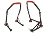 SEFIS D22 rear stand for flying bike storage - left-hand side and D18 universal front motorcycle stand set for a motorcycle