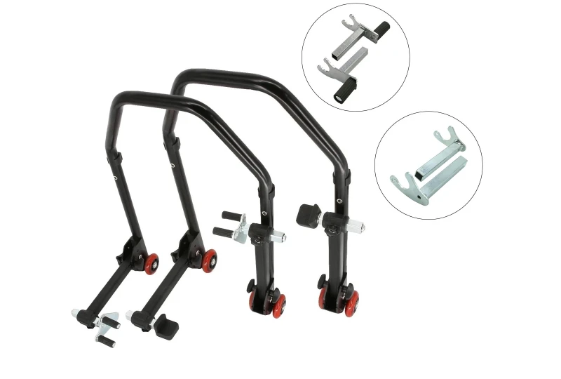 SEFIS D20 foldable motorcycle stand front and rear set - 2in1 / hook for a motorcycle
