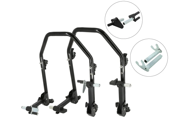 SEFIS D20U foldable mobile motorcycle stand front and rear set Fork / Hook for a motorcycle