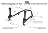 SEFIS D20U foldable mobile motorcycle stand front and rear set for a motorcycle