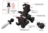 SEFIS Spine phone holder with S-Ball adapter for a motorcycle