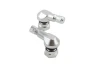 SEFIS aluminum 11.3mm curved valves - silver for a motorcycle