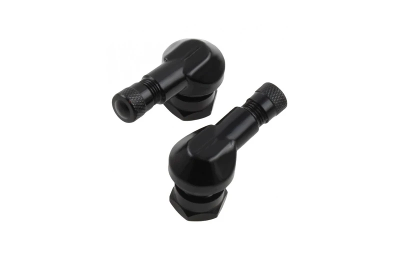 SEFIS aluminum 8,3mm curved valves - black for a motorcycle