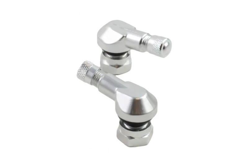 SEFIS aluminum 8,3mm curved valves - silver for a motorcycle
