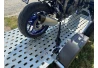 SEFIS C20 motorcycle wheel chock + SEFIS SET 25 Securing Straps for a motorcycle