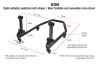 SEFIS D20U foldable movable universal rear paddock stand - paddles for a motorcycle