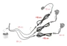 SEFIS extension cable 90cm for SEFIS Adventure auxilary lights for a motorcycle
