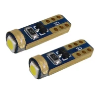 LED bulb T5 3030 1SMD for dashboard backlight - white 2pc