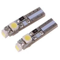 LED bulb T5 3528 3SMD for dashboard backlight - white with a hint of blue 2pc