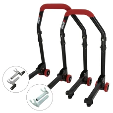 SEFIS M20 foldable mobile universal motorcycle stand front and rear set - 2in1 / hooks