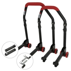 SEFIS M20 foldable universal motorcycle stand front and rear set - pins / 2in1 SEFIS M20 foldable universal motorcycle stand front and rear set - pins / 2in1