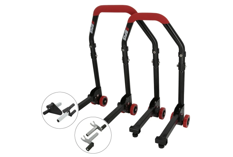 SEFIS M20 foldable universal motorcycle stand front and rear set - forks / 2in1