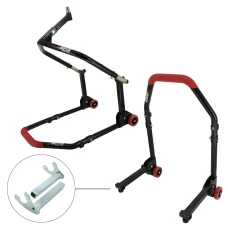 SEFIS M20 folding front head lift paddock stand and rear paddock stand set - hooks SEFIS M20 folding front head lift paddock stand and rear paddock stand set - hooks