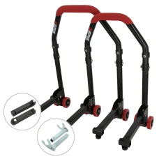 SEFIS M20 foldable universal motorcycle stand front and rear set - pins / hooks SEFIS M20 foldable universal motorcycle stand front and rear set - pins / hooks