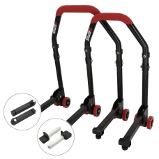 SEFIS M20 foldable universal motorcycle stand front and rear set - pins / paddles SEFIS M20 foldable universal motorcycle stand front and rear set - pins / paddles