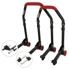 SEFIS M20 foldable universal motorcycle stand front and rear set - forks / paddles SEFIS M20 foldable universal motorcycle stand front and rear set - forks / paddles