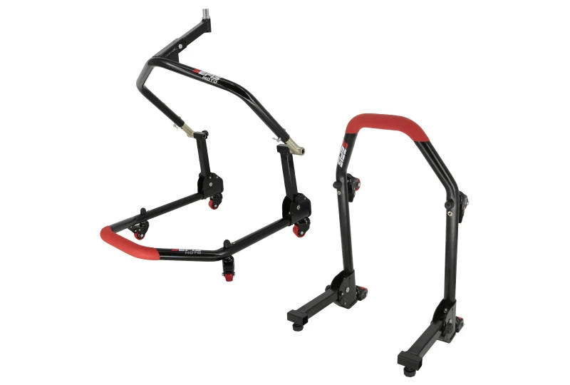 SEFIS M20U folding mobile front head lift paddock stand and rear paddock stand set