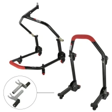 SEFIS M20U folding mobile front head lift paddock stand and rear paddock stand set - 2in1 SEFIS M20U folding mobile front head lift paddock stand and rear paddock stand set - 2in1