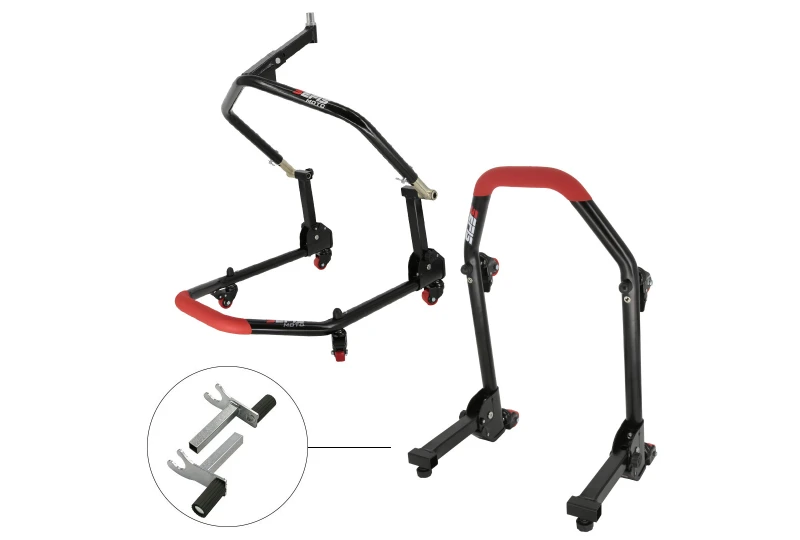 SEFIS M20U folding mobile front head lift paddock stand and rear paddock stand set - 2in1