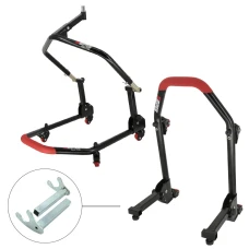 SEFIS M20U folding mobile front head lift paddock stand and rear paddock stand set - hooks SEFIS M20U folding mobile front head lift paddock stand and rear paddock stand set - hooks
