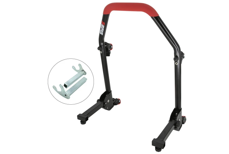 SEFIS M20U foldable mobile universal rear motorcycle stand - hooks