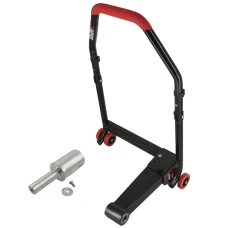 SEFIS M22 single left-sided swing arm rear paddock stand with 53.5 mm adapter