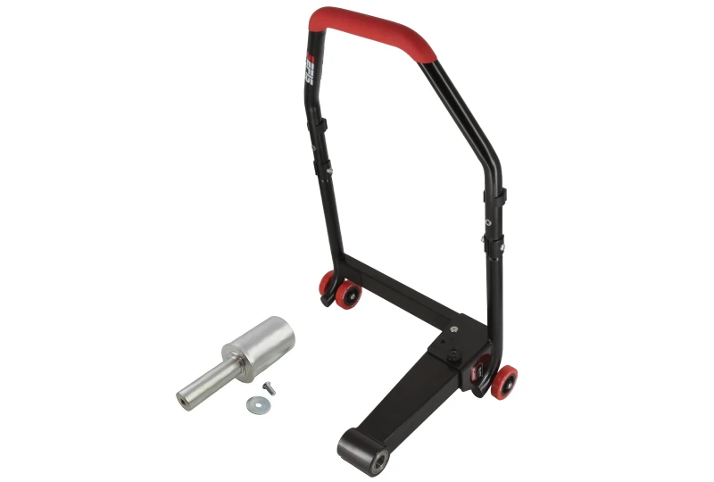 SEFIS M22 single left-sided swing arm rear paddock stand with 53.5 mm adapter for a motorcycle