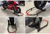 SEFIS M22U single left-sided folding mobile swing arm rear paddock stand for a motorcycle SEFIS M22U single left-sided folding mobile swing arm rear paddock stand for a motorcycle