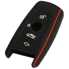 Silicone key cover BMW F10 F20 F30 Z4 X1 X3 X4 M1 M2 M3 1 2 3 5 7 red-black
