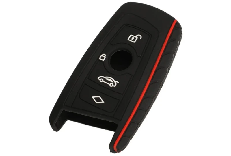 Silicone key cover BMW F10 F20 F30 Z4 X1 X3 X4 M1 M2 M3 1 2 3 5 7 red-black