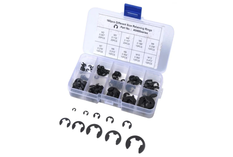 Snap Rings (E-Clip) set 160pcs