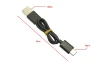 SEFIS charging data cable with USB-A and USB-C connectors 29cm black for a motorcycle