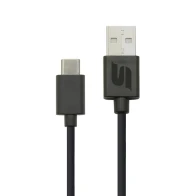SEFIS charging data cable with USB-A and USB-C connectors 29cm black
