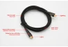SEFIS charging data cable with USB-C and Lightning LED connectors 20W 1.5m black for the car