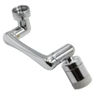 SEFIS faucet extension rotatable by 1440° -  chrome with rubber