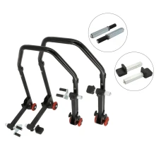 SEFIS D20 foldable motorcycle stand front and rear set - single / paddles