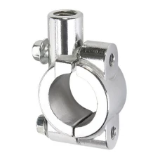 Motorcycle handlebar mirror clamp mount adaptor M10R - silver Motorcycle handlebar mirror clamp mount adaptor M10R - silver