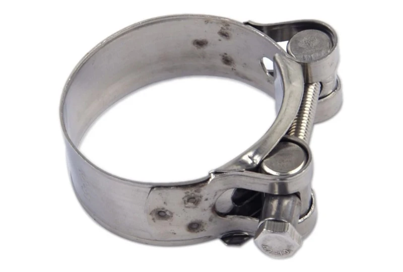 Motorcycle exhaust clamp 40-43 mm for a motorcycle