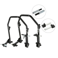 SEFIS D20U foldable mobile motorcycle stand front and rear set Single / Standard