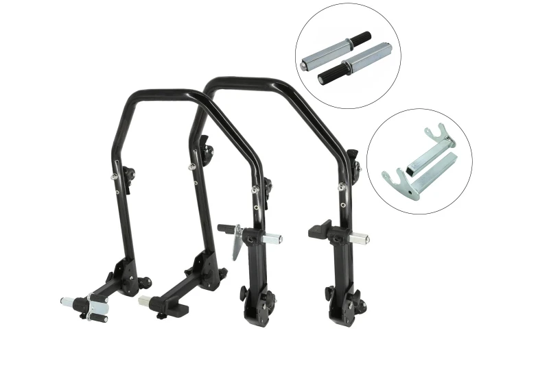 SEFIS D20U foldable mobile motorcycle stand front and rear set Single / Hook for a motorcycle