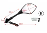 SEFIS Optic mirrors with LED turn signals Honda