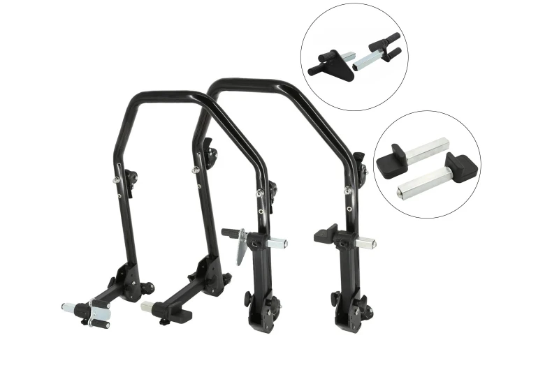 SEFIS D20U foldable mobile motorcycle stand front and rear set Fork / Paddle for a motorcycle