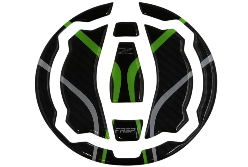 Sticker for gas tank cap Kawasaki Z900 650 Ninja 650 400 green for a motorcycle