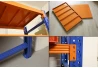 Metal shelf rack 200x200x60 load capacity 1200kg orange-blue 