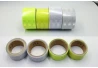 Reflective adhesive tapes 4 pcs - silver / fluo 