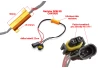 Resistor 50W 8Ω CAN BUS with socket H8 H11 2pcs for the car