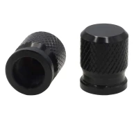 SEFIS CNC valve caps for motorbike black