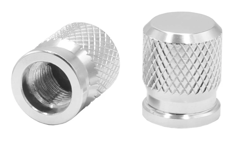 SEFIS CNC valve caps for motorbike silver